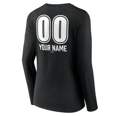 Los Angeles Dodgers Women's Personalized Name & Number Fastball Long Sleeve V-Neck T-Shirt - MLB T-shirts