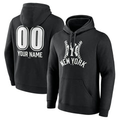 New York Yankees Personalized Name & Number Fastball Pullover Hoodie - MLB Hoodies