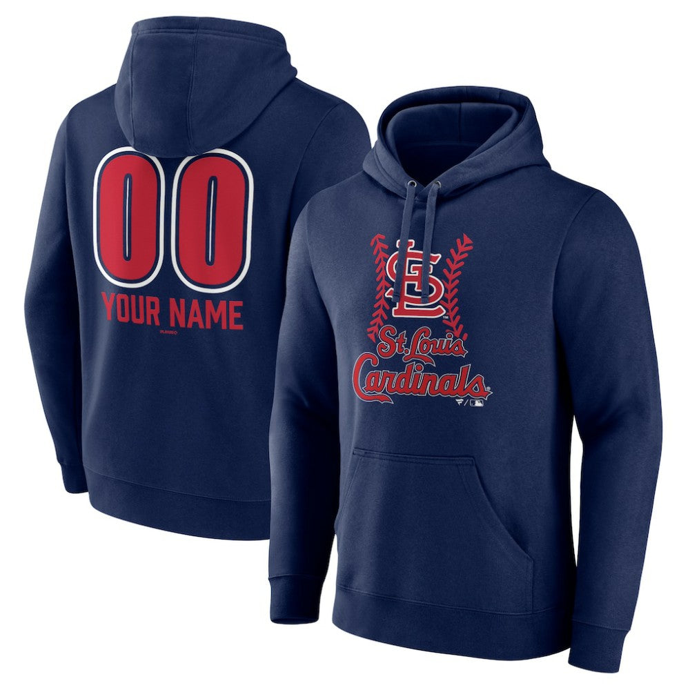 St. Louis Cardinals Personalized Name & Number Fastball Pullover Hoodie - MLB Hoodies