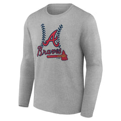 Atlanta Braves Personalized Name & Number Fastball Long Sleeve T-Shirt - MLB T-shirts