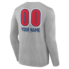 Chicago Cubs Personalized Name & Number Fastball Long Sleeve T-Shirt - MLB T-shirts