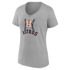 Houston Astros Women's Personalized Name & Number Fastball V-Neck T-Shirt - MLB T-shirts