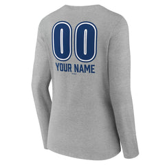 Los Angeles Dodgers Women's Personalized Name & Number Fastball Long Sleeve V-Neck T-Shirt - MLB T-shirts