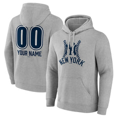 New York Yankees Personalized Name & Number Fastball Pullover Hoodie - MLB Hoodies