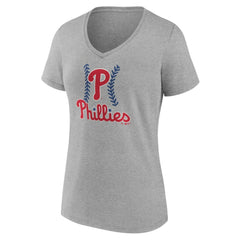 Philadelphia Phillies Women's Personalized Name & Number Fastball V-Neck T-Shirt - MLB T-shirts