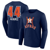 Yordan Alvarez Houston Astros Fastball Player Name & Number Long Sleeve T-Shirt - MLB T-shirts