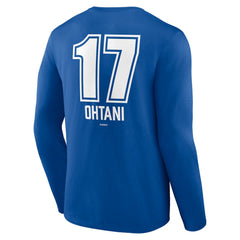 Shohei Ohtani Los Angeles Dodgers Fastball Player Name & Number Long Sleeve T-Shirt - MLB T-shirts