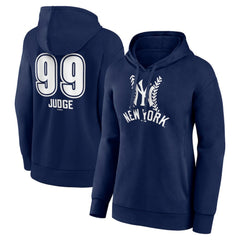 Aaron Judge New York Yankees Women's Fastball Player Name & Number Pullover Hoodie - MLB Hoodies