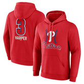 Bryce Harper Philadelphia Phillies Fastball Player Name & Number Pullover Hoodie - MLB Hoodies