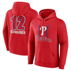 Kyle Schwarber Philadelphia Phillies Fastball Player Name & Number Pullover Hoodie - MLB Hoodies