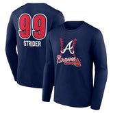 Spencer Strider Atlanta Braves Fastball Player Name & Number Long Sleeve T-Shirt - MLB T-shirts