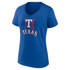 Josh Jung Texas Rangers Women's Fastball Player Name & Number V-Neck T-Shirt - MLB T-shirts