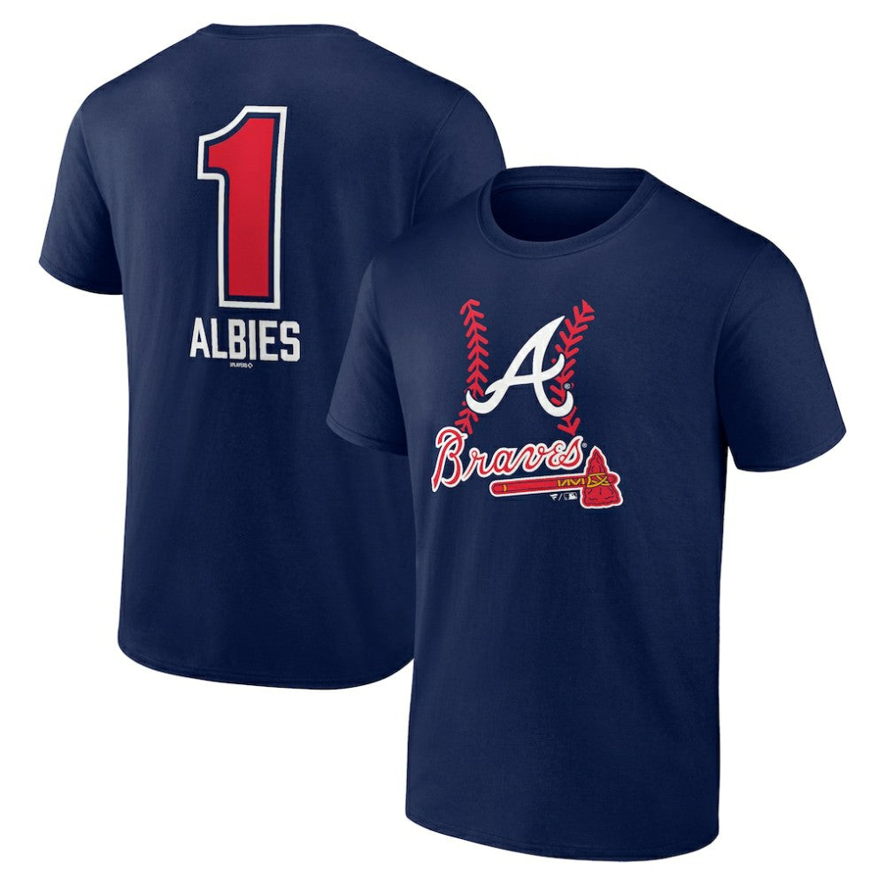 Ozzie Albies Atlanta Braves Fastball Player Name & Number T-Shirt - MLB T-shirts