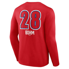 Alec Bohm Philadelphia Phillies Fastball Player Name & Number Long Sleeve T-Shirt - MLB T-shirts
