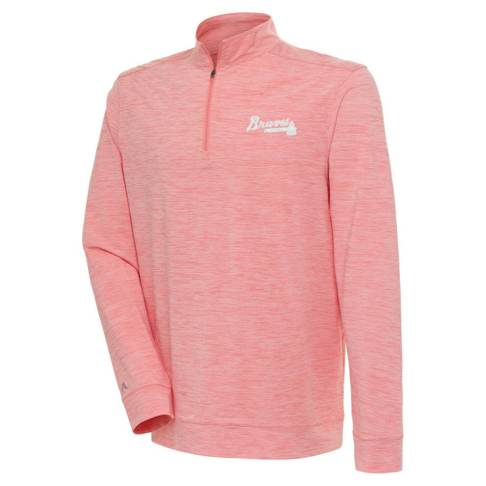 Atlanta Braves Antigua Bright Quarter-Zip Pullover Top - MLB Pullover