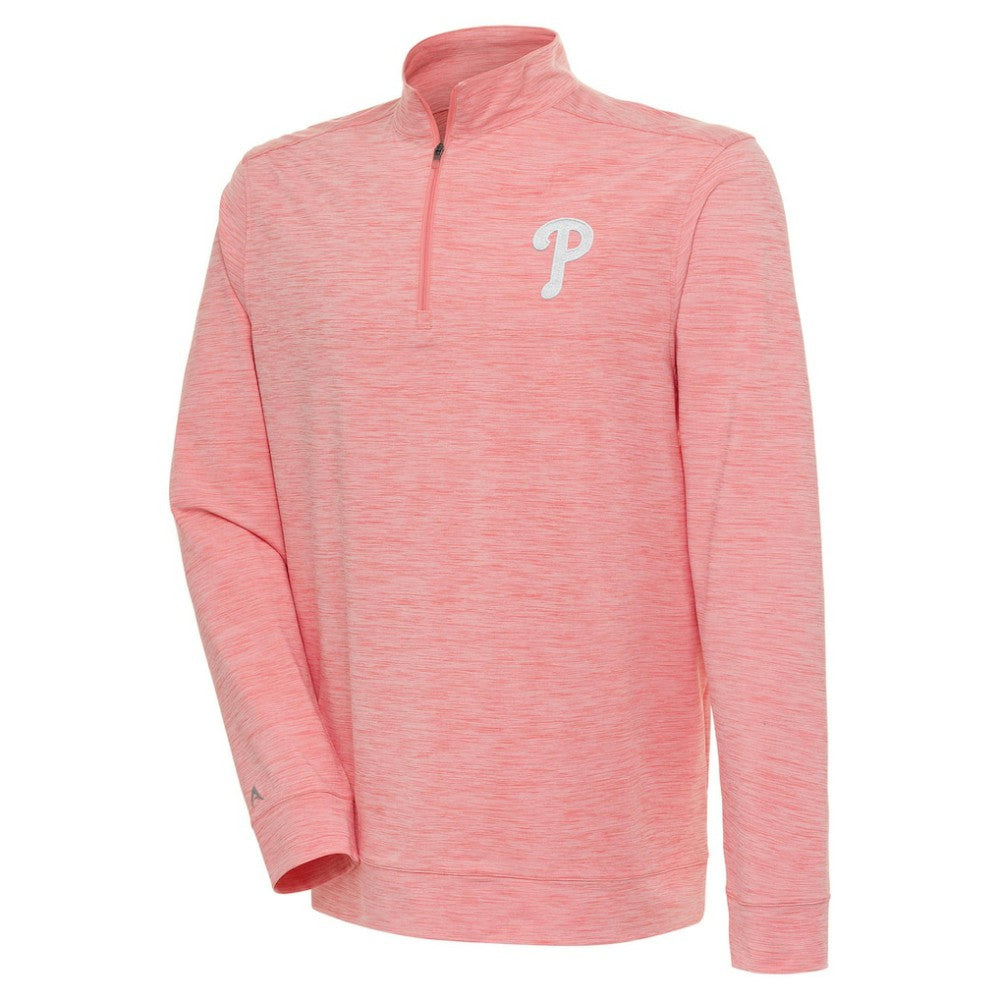 Philadelphia Phillies Antigua Bright Quarter-Zip Pullover Top - MLB Pullover
