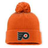 Philadelphia Flyers Fanatics Primary Logo Cuffed Knit Hat with Pom - NHL Hats
