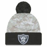Las Vegas Raiders 2024 Salute To Service Digital Camo Cuffed Knit Hat with Pom | NFL Online