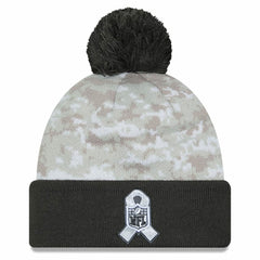 Las Vegas Raiders 2024 Salute To Service Digital Camo Cuffed Knit Hat with Pom | NFL Online