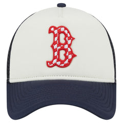 Boston Red Sox New Era Checkered Flag A-Frame Trucker 9FORTY Adjustable Hat - MLB Hats