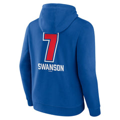 Dansby Swanson Chicago Cubs Fastball Player Name & Number Pullover Hoodie - MLB Hoodies