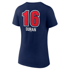 Jarren Duran Boston Red Sox Women's Fastball Player Name & Number V-Neck T-Shirt - MLB T-shirts