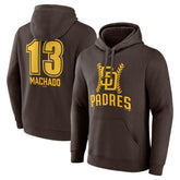 Manny Machado San Diego Padres Fastball Player Name & Number Pullover Hoodie - MLB Hoodies