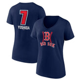 Masataka Yoshida Boston Red Sox Women's Fastball Player Name & Number V-Neck T-Shirt - MLB T-shirts