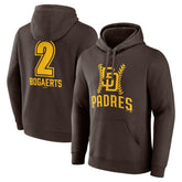 Xander Bogaerts San Diego Padres Fastball Player Name & Number Pullover Hoodie - MLB Hoodies