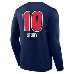Trevor Story Boston Red Sox Fastball Player Name & Number Long Sleeve T-Shirt - MLB T-shirts