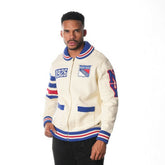 New York Rangers The Wild Collective Unisex Jacquard Full-Zip Sweater - NHL