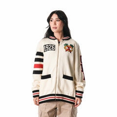Chicago Blackhawks The Wild Collective Unisex Jacquard Full-Zip Sweater - NHL