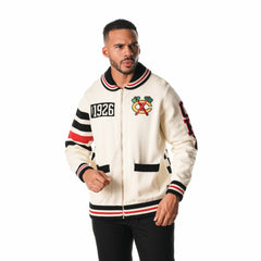 Chicago Blackhawks The Wild Collective Unisex Jacquard Full-Zip Sweater - NHL