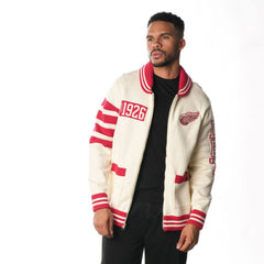 Detroit Red Wings The Wild Collective Unisex Jacquard Full-Zip Sweater - NHL