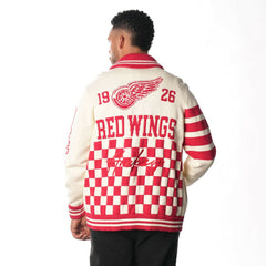 Detroit Red Wings The Wild Collective Unisex Jacquard Full-Zip Sweater - NHL