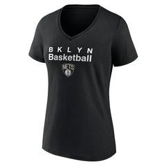 Black Brooklyn Nets Pick & Roll Coverage V-Neck T-Shirt | NBA