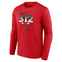 Red Chicago Bulls Pick & Roll Coverage Long Sleeve T-Shirt sale | NBA