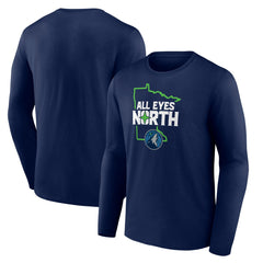 Navy Minnesota Timberwolves Pick & Roll Coverage Long Sleeve T-Shirt | NBA