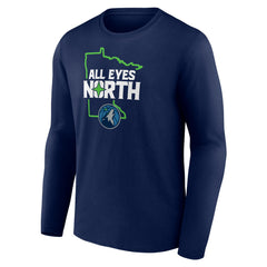 Navy Minnesota Timberwolves Pick & Roll Coverage Long Sleeve T-Shirt | NBA