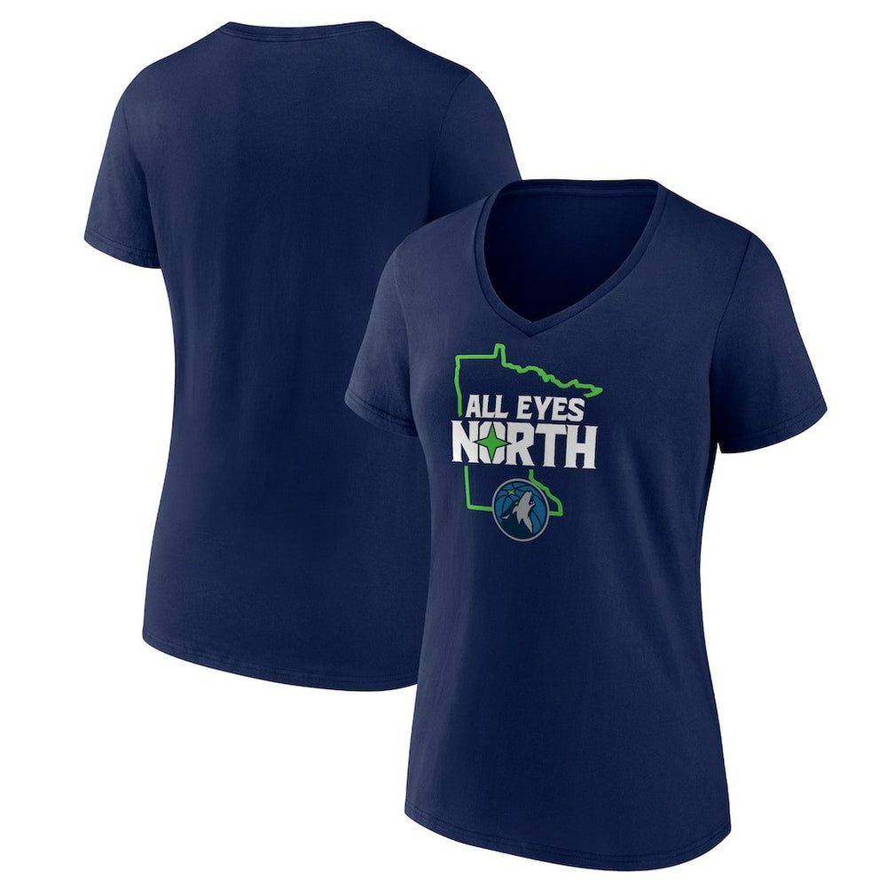 Navy Minnesota Timberwolves Pick & Roll Coverage V-Neck T-Shirt | NBA