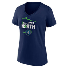 Navy Minnesota Timberwolves Pick & Roll Coverage V-Neck T-Shirt | NBA