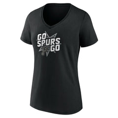 Black San Antonio Spurs Pick & Roll Coverage V-Neck T-Shirt | NBA