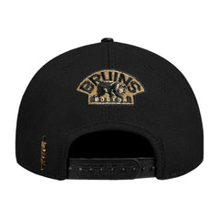 Boston Bruins Pro Standard Metallic Logo Pinch Front Adjustable Hat - NHL Hats
