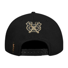 Chicago Blackhawks Pro Standard Metallic Logo Pinch Front Adjustable Hat - NHL Hats