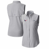 Houston Texans Women's PFG Tamiami Omni-Shade Sleeveless Button-Up Shirt | NFL Hot