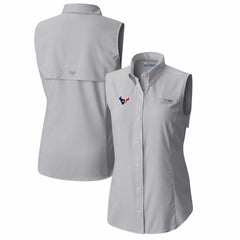Houston Texans Women's PFG Tamiami Omni-Shade Sleeveless Button-Up Shirt | NFL Hot