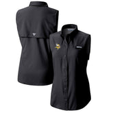 Minnesota Vikings Women's PFG Tamiami Omni-Shade Sleeveless Button-Up Shirt | NFL New