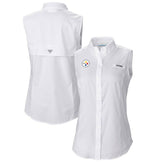 Pittsburgh Steelers Women's PFG Tamiami Omni-Shade Sleeveless Button-Up Shirt | NFL Near me