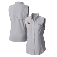 Arizona Cardinals Women's PFG Tamiami Omni-Shade Sleeveless Button-Up Shirt | NFL Sale