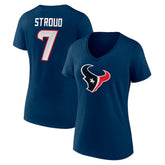Houston Texans C.J. Stroud Women's Icon Player Name & Number V-Neck T-Shirt | NFL US
